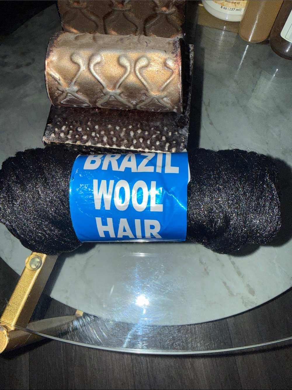 Wool Hair Synthetic Styling Yarn — Black
